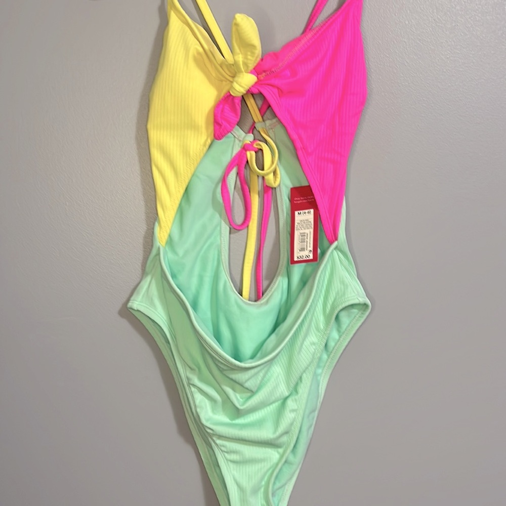 colorful one piece bathing suit